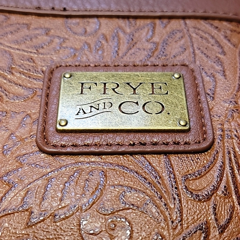 FRYE and Co Embossed Large Shoulder Tote Bag - Picture 2 of 12
